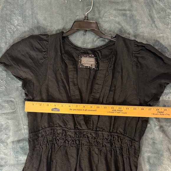 Anthropologie Black V-Neck Short-Sleeve Midi Dress - Picture 5 of 9